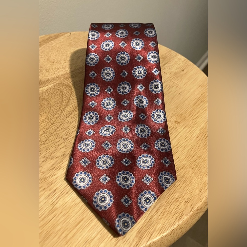 Classic Ketch Burgundy Patterned Men's Tie